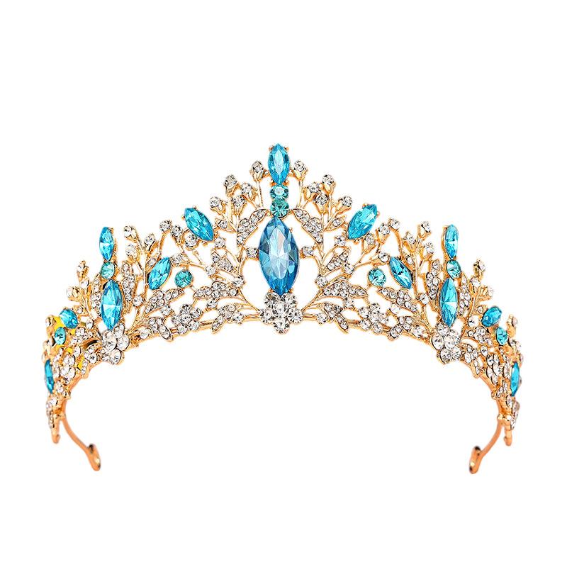 Bridal Tiara Crown Wedding Dress Hair Accessories Stage Host Welcome Baroque Queen Birthday Jewelry Women