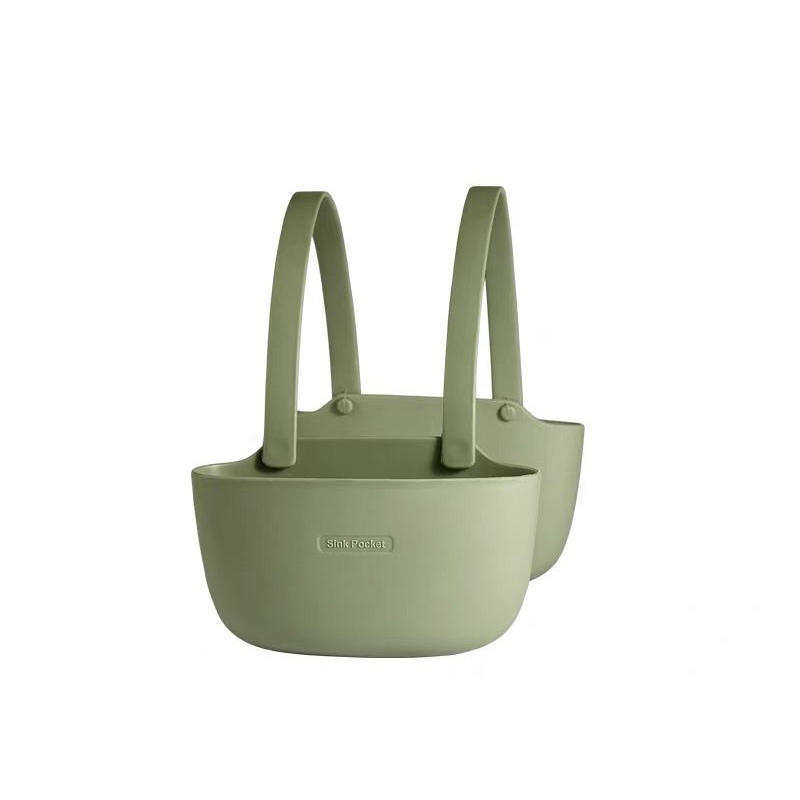 Kitchen Accessories Sink Hanging Strainer Basket Non Perforated Hang Drain Basket Kitchen Sink Holder Hanging Drain Basket Bag