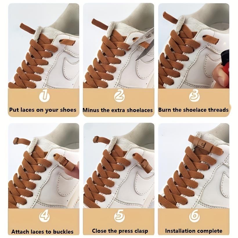1 Pair Elastic Shoelaces, Polyester Sports Shoelaces, Lightweight, Solid Color, Adjustable and Comfortable, Hand Washable, Elastic No-Tie Shoelaces