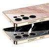 Marble Mobile Phone Case Suitable for Samsung S25 Ultra Glass Case Simple Style Men and Women Fashion Electroplated PC Hard