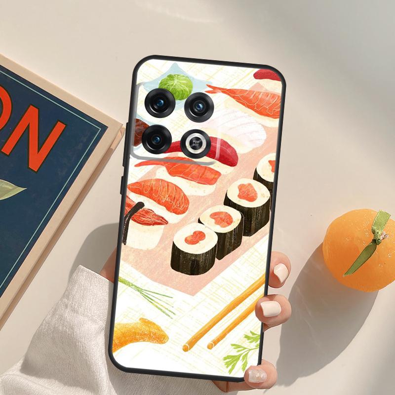 Kawaii Sushi Pattern Case For OnePlus Nord 5 CE 2 3 4 Lite N20 N30 OnePlus 15 13 12 11 13T 10T 10R 12R 13R Cover
