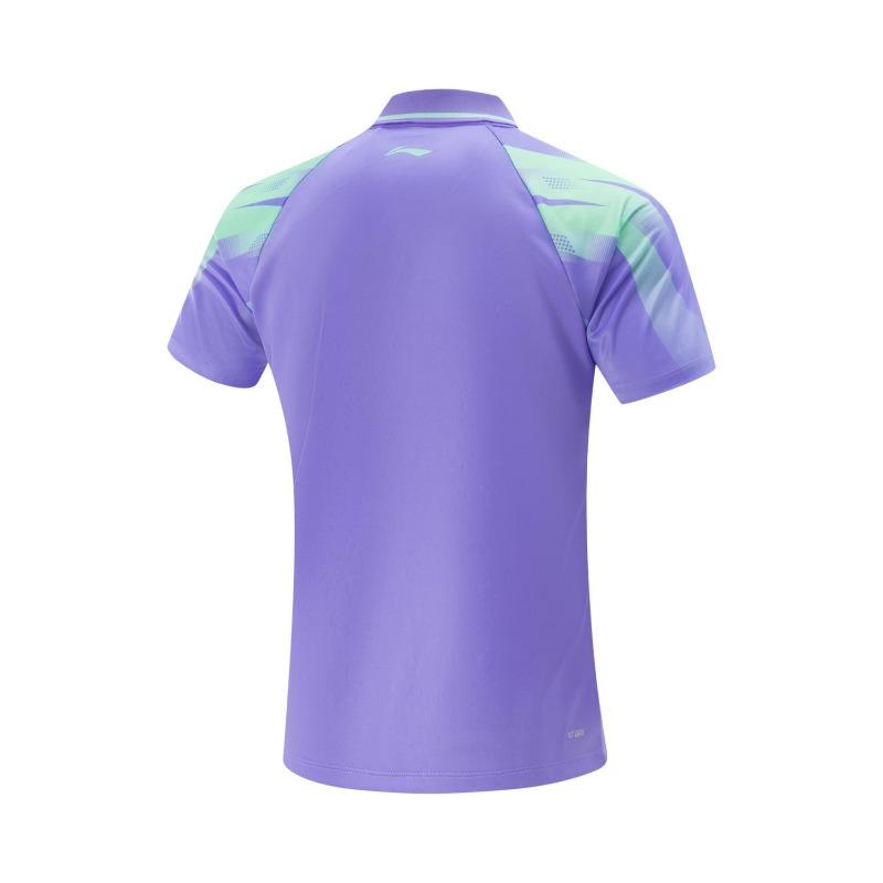 Seria Li Ning Tenis de Masă Confortabil Simplu Versatil Logo Marcă Sportivă Tricou cu Mânecă Scurtă cu Uscare Rapidă Topuri Unisex AAYV117-3