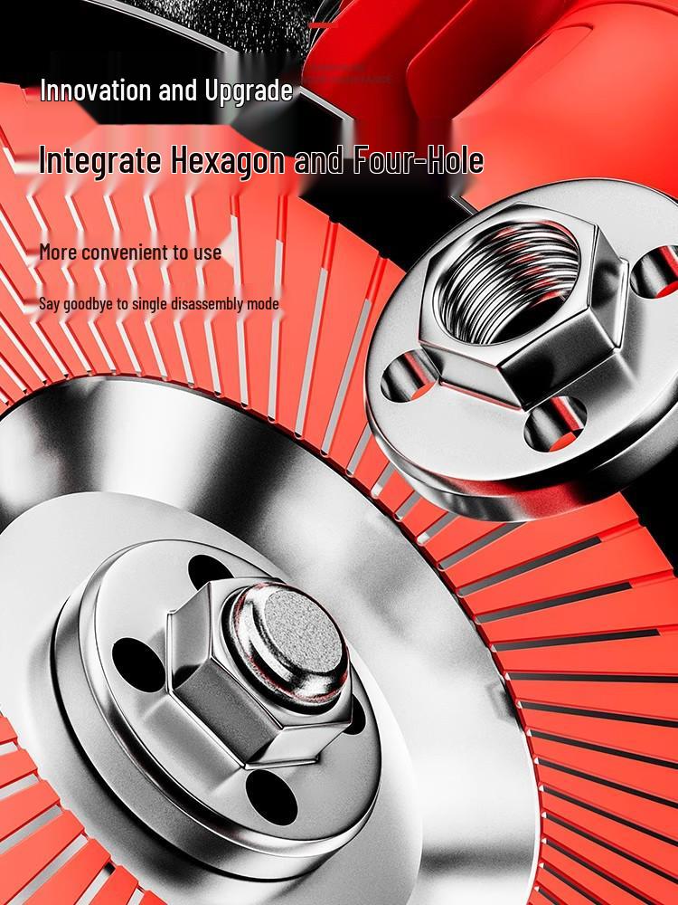 100-Piece Angle Grinder Set: Stainless Steel Hex 4-Hole Plates, Polisher Upper & Lower Nuts, Screws