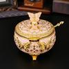 European retro light luxury butterfly seasoning jar metal handicrafts sugar cup exquisite butterfly dried fruit box high-end daily necessities