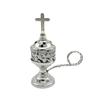 Vintage Metal Cross Incense Burner Indoor Sandalwood Burner Hollow Charcoal Incense Burner Ornament Home Church Decoration