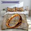 3pcs Custom Name The Fellowship of the Ring Bedding Set,Includes 1 Duvet Cover and 2 Pillowcases,All-season Bedroom Decor
