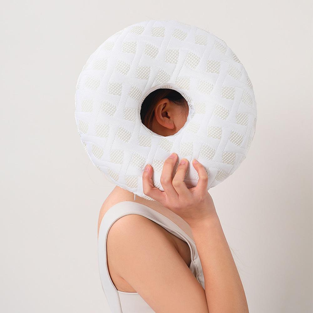 Cotton Filling Pillow with Ear Hole Ergonomic Earring Pillow  for Ear Pain Relief