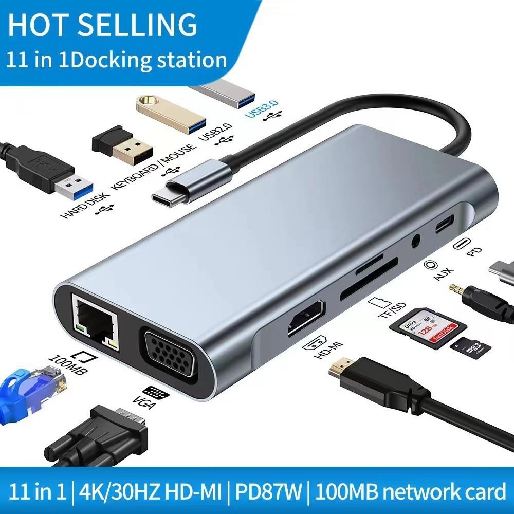 Mindpure 12-in-1 USB C Hub MST Docking Station with Dual HDMI 100W PD RJ45 SD TF Card Reader