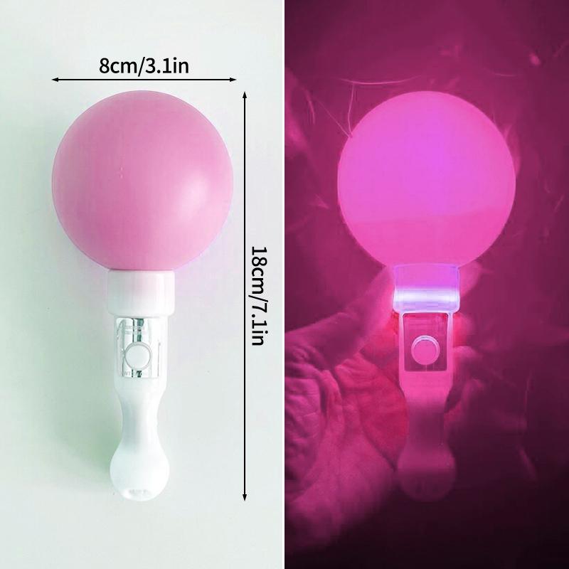 Round Led Glowing Lightstick Luminous Sand Rattle For Concert Ktv Bar Cheering Atmosphere Props Flashing Light Sticks