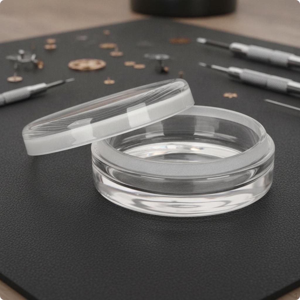 Glass Watch Movement Cleaning Jar Thickened Clear