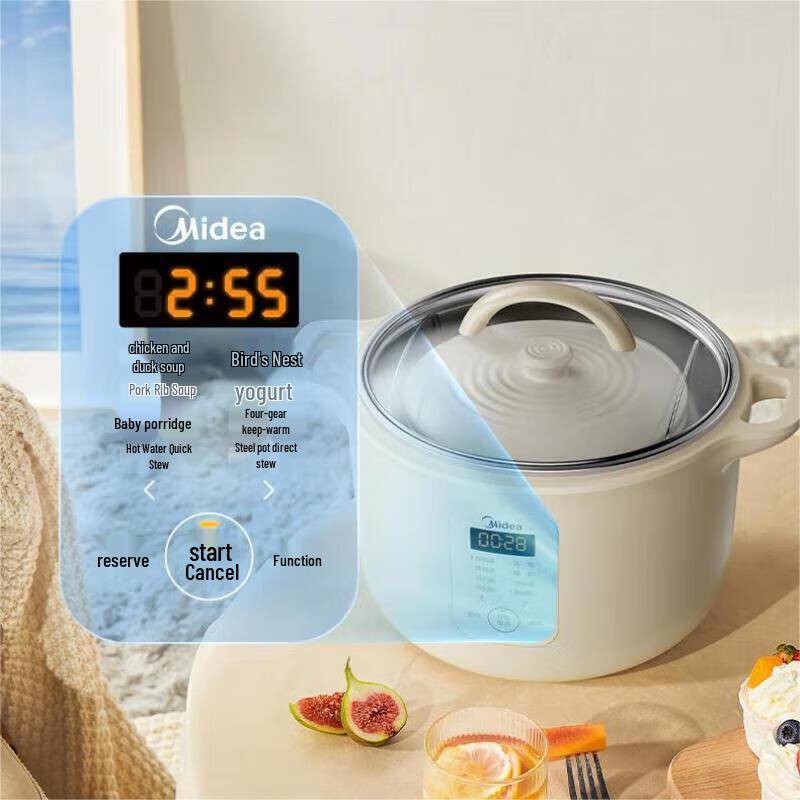 Midea 3.1L Multi-Function Electric Slow Cooker CN Plug (adapter Included)