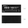 MOSKY ISO-10 Guitar Pedal Power Supply 10 Isolated Outputs 9V/12V/18V Adjustable Voltage for Effect Pedalboard Noise Reduction