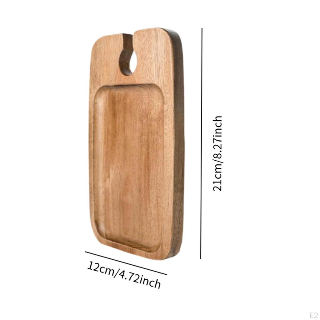 Talířky na víno předkrmy Servírovací prkénko na svačinu Dřevěný ruční držák se sklem