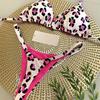 2024 European & American Stylish Bikini: Special Fabric Print, Sexy Beach Swimsuit for Women