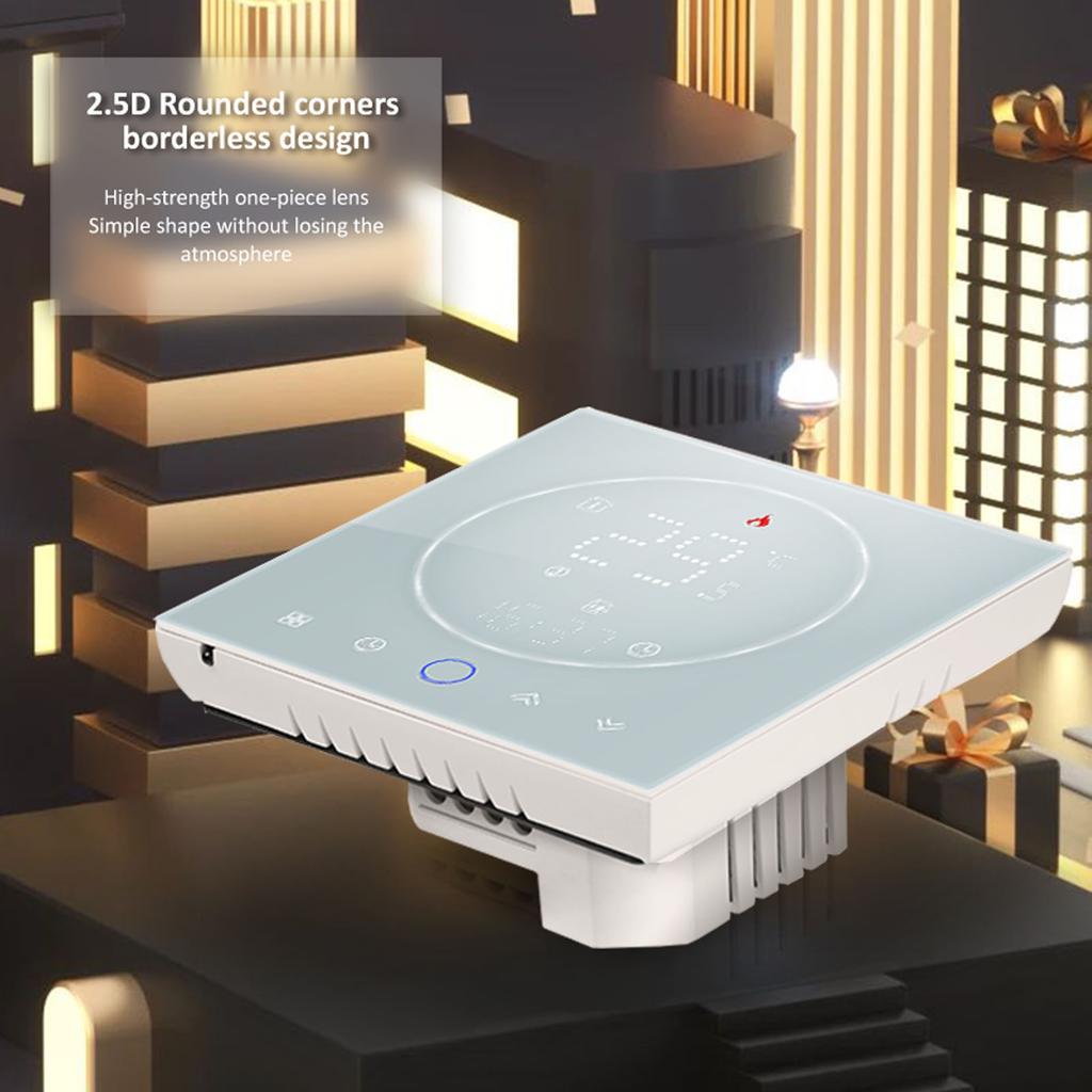 Smart Thermostat LED Screen Water Heating Control 13mm Recessed Programmable Thermostat for Home Room   AC95‑240V