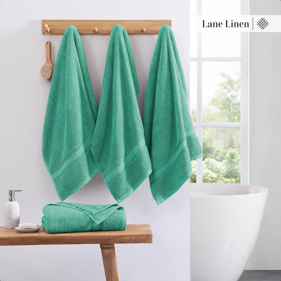 100 Cotton Bath Towels 4 Pack 28x54 Zero Twist Premium Cotton Large Towels Set for Bathroom Quick Dry Soft Absorbent Large Bath