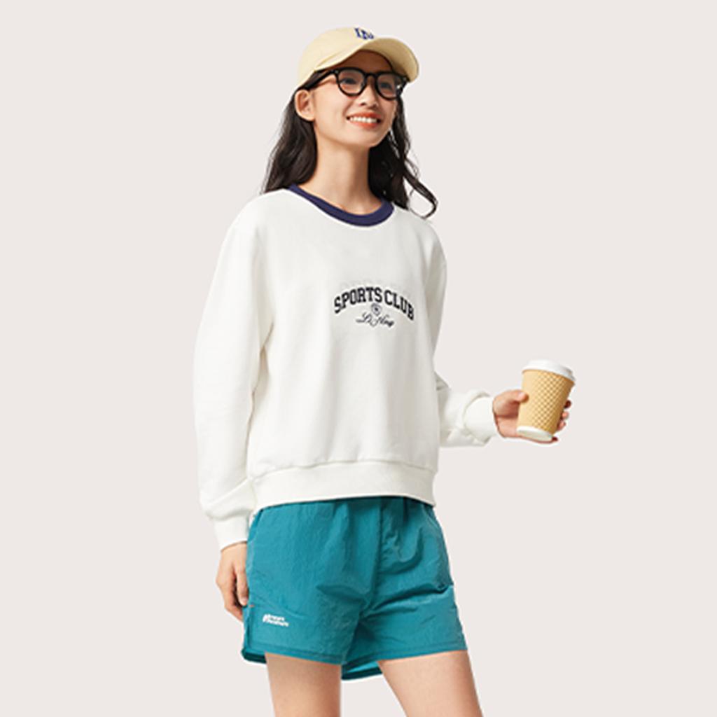 Li-Ning Comfortable Casual Versatile Long Sleeve T-Shirt Women Tops Off-White AWDV136-1