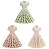 Vintage Polka Dot Dress With Spliced Details For Casual Outings And Parties