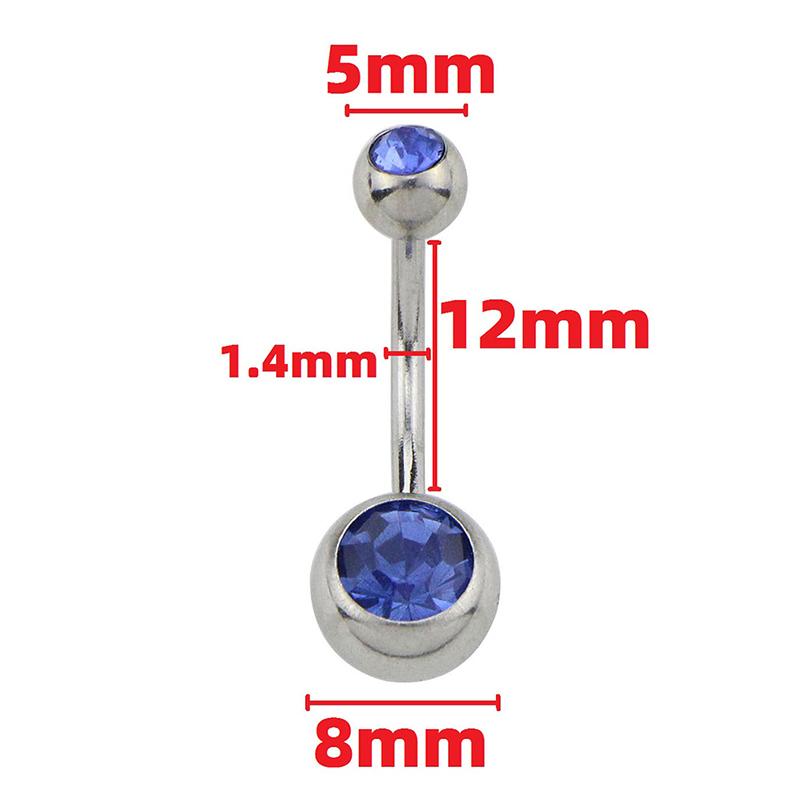 Kit d'Ornements de Piercing Corporel 16 pièces avec Pack d'Aiguilles Septum Nombril Outil Accessoires