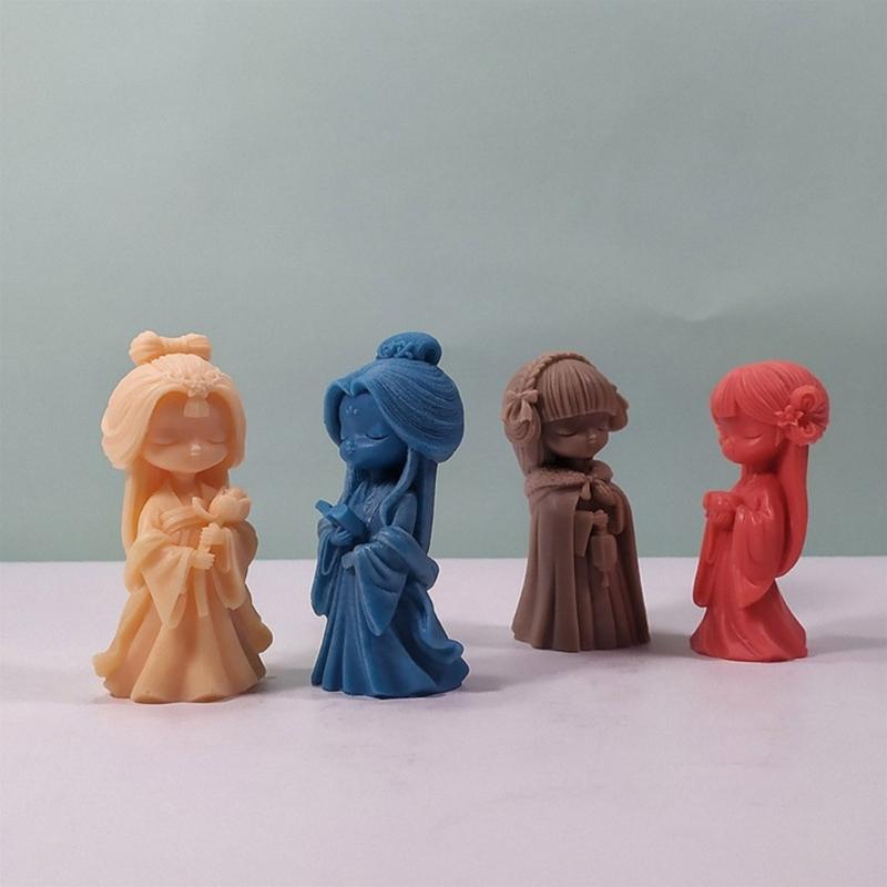 Little Girl Silicone Candle Mold Desktop Ornament DIY Crafts Epoxy Resin Molds