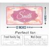 Personalized Name Floral Metal Decor Sign Waterproof for Home Garden