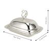 Silver Finish Covered Serving Dish European Style Candy Bowl Stylish Fruit Dish  For Candies