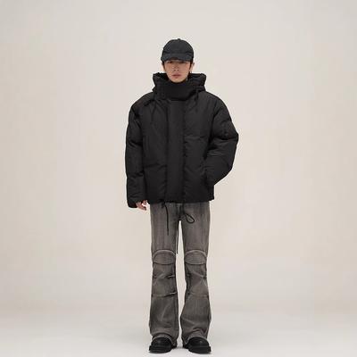 Winter Design Sense Niche Hooded Cotton-padded Jacket Men's Street Coat Couple
