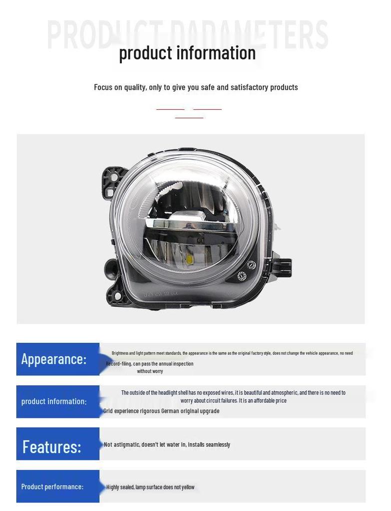 LED Fog Lights for BMW 5 Series (F10/F18/F07) and 7 Series (2014-2016) - Front Modification