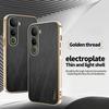 For Vivo Y400 5G Case Electroplating Silk Texture PU+TPU Phone Back Cover