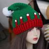 Thicken Christmas Hat Soft Santa Knitted Hat Happy New Year Baby Knitted Caps  Winter Accessories