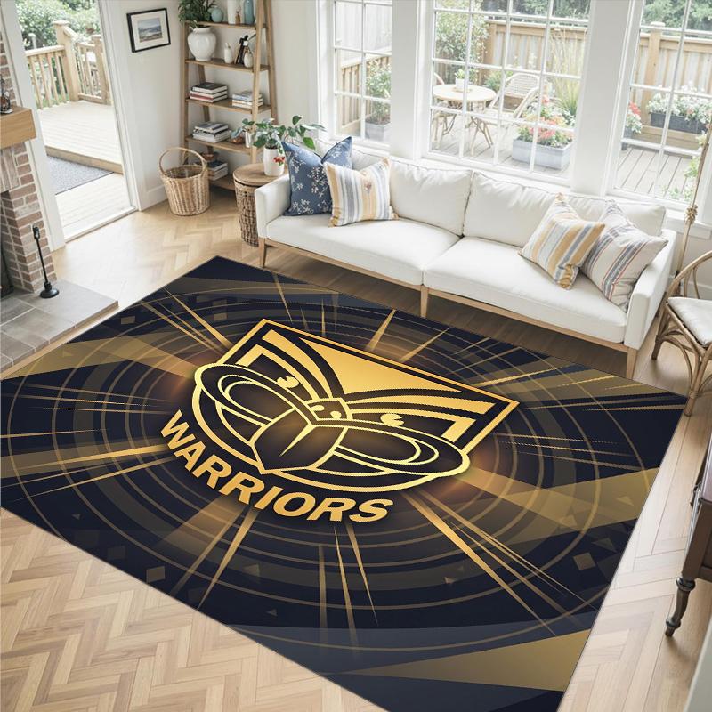 Wigan Warriors Design Crystal Velvet Carpet Cozy Non?Slip Printed Rug For Bedroom Living Room Entrance