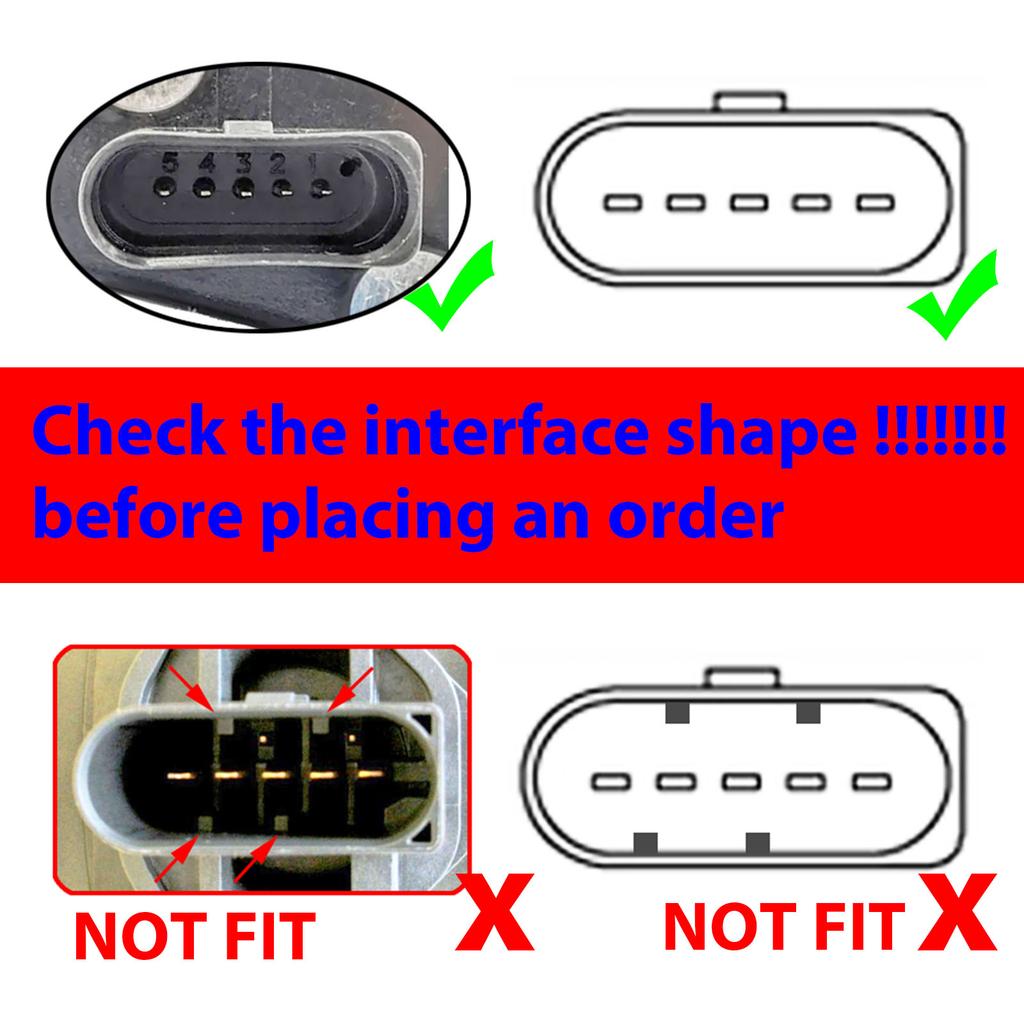 2x For SEAT ALTEA EXEO LEON TOLEDO SKODA OCTAVIA MAF Mass Air Flow Meter Sensor Connector 5PIN Plug Wiring Repair Kit 1J0973705
