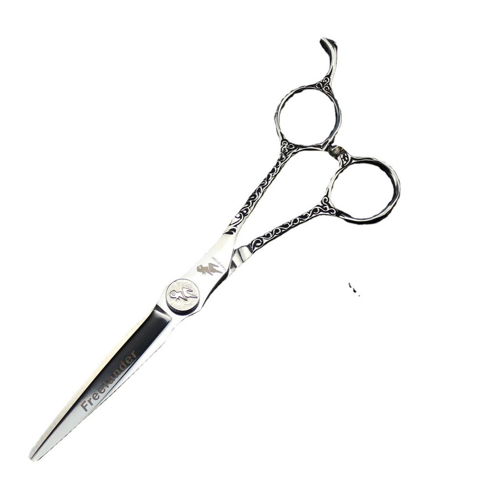 6.0 Inch Zb-01 Freelander 440C Straight Flower Handle, Hair Scissors, Hair Scissors, Tooth Scissors, Thin Scissors