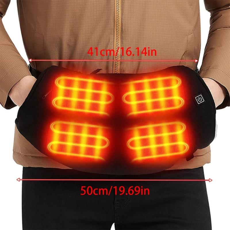 Rechargeable Heated Hand Warmer Pouch Fast Heating Cold Weather Thermal Glove Waist Bag For Travel Office Home