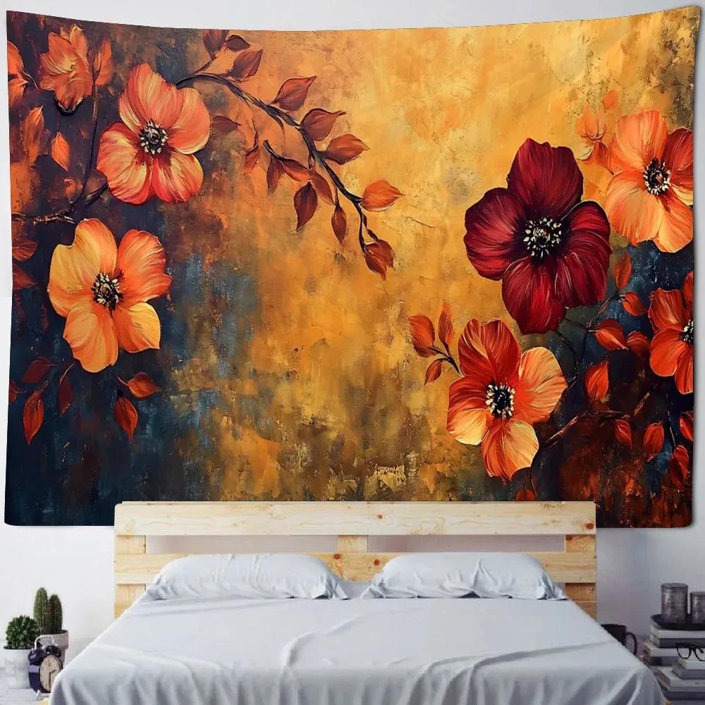 Enchanting Floral Tapestry  Vibrant Garden Scene Sunlit Pathway  Unique Wall Art for Bedroom  Nature Lover Gift