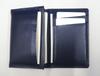 Blue grained leather business card metal touch silver pen and maple wood barrel retro ballpoint pen set holder, MEIL-ALST-HS47S