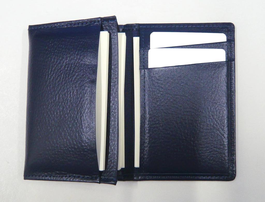Blue grained leather business card metal touch silver pen and maple wood barrel retro ballpoint pen set holder, MEIL-ALST-HS47S