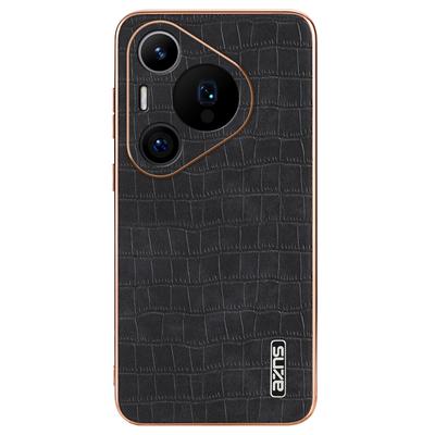 AZNS For Huawei Pura 70 Pro/Pura 70 Pro+ Case PU Leather Coated TPU Electroplating Phone Cover
