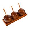 Japanese Retro Wooden Condiment Jar with Lid - Solid Jujube Wood Kitchen Salt Box