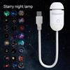 USB Car Atmosphere Projector Light Car Interior Ambient Light LED Starry Star Light Party Decor Romantic Saturn Galaxy Light