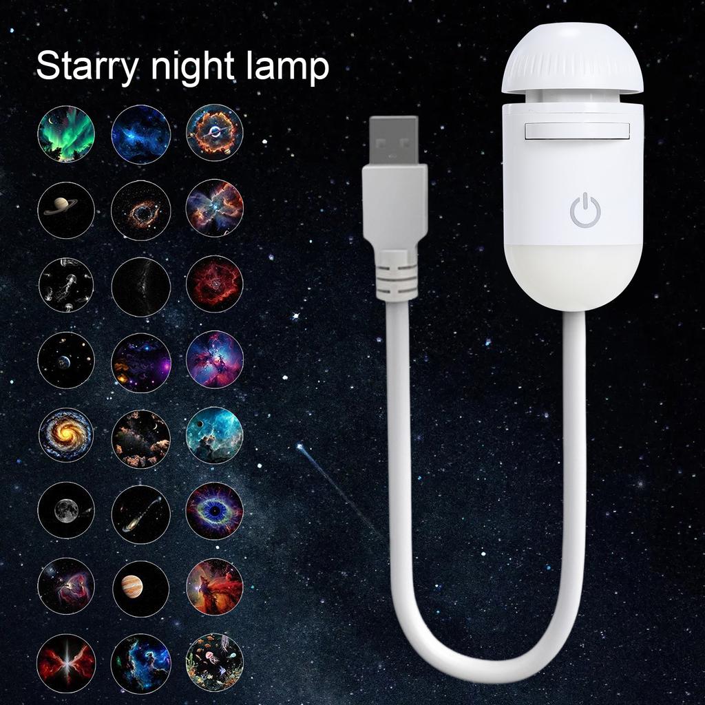USB Car Atmosphere Projector Light Car Interior Ambient Light LED Starry Star Light Party Decor Romantic Saturn Galaxy Light