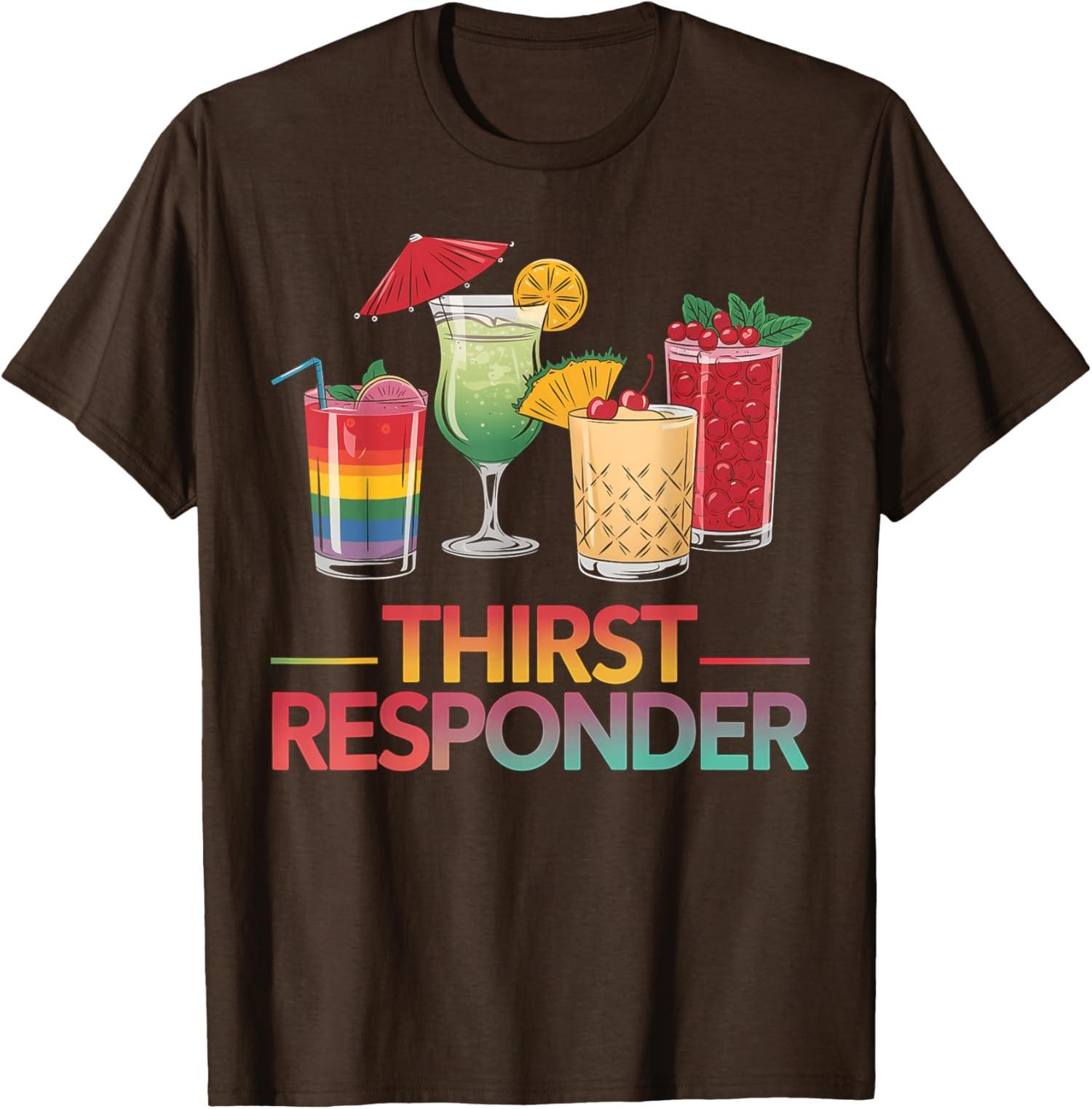 Thirst Response Responder Funny Bartender Mixologist Unisex T-Shirt S