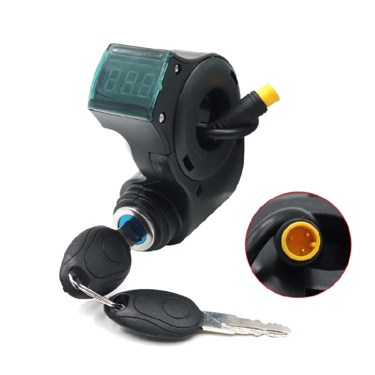 Trava de Guidão Segura para Patinetes Elétricos com Display Digital ABS Trava de Interruptor de Guidão para Patinetes Elétricos Simples de Usar