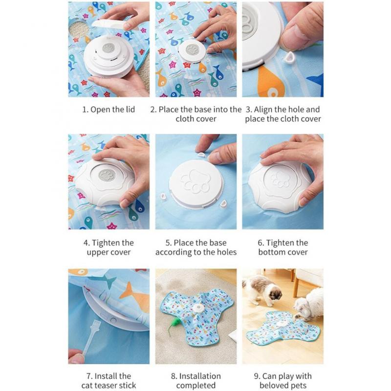 Electric Cat Toy, Automatic Interactive Rechargeable Game for Indoor Playtime, Encourages Exercise and Keeps Cats Entertained