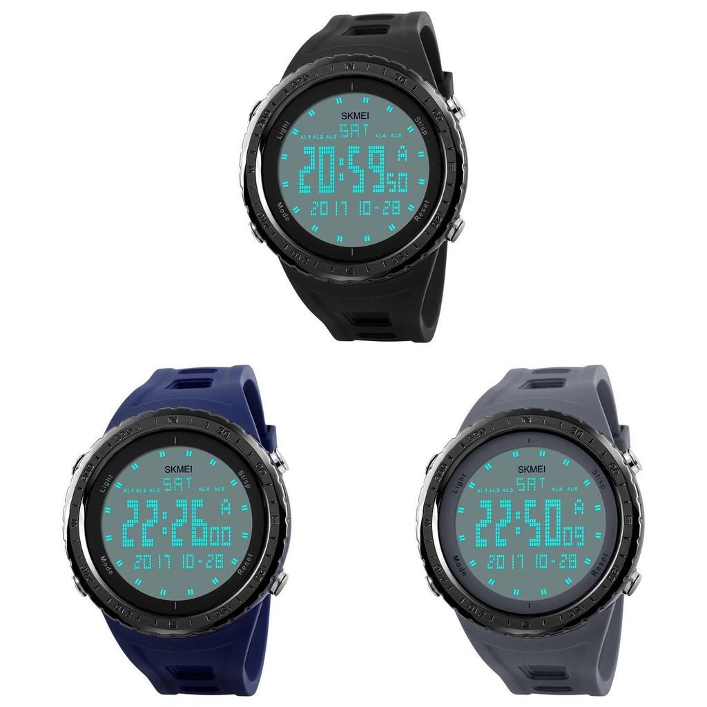 Skmei Men Led Digital Alarm Sport Watch With Premium Quality Silicone Strap And Timeless Design