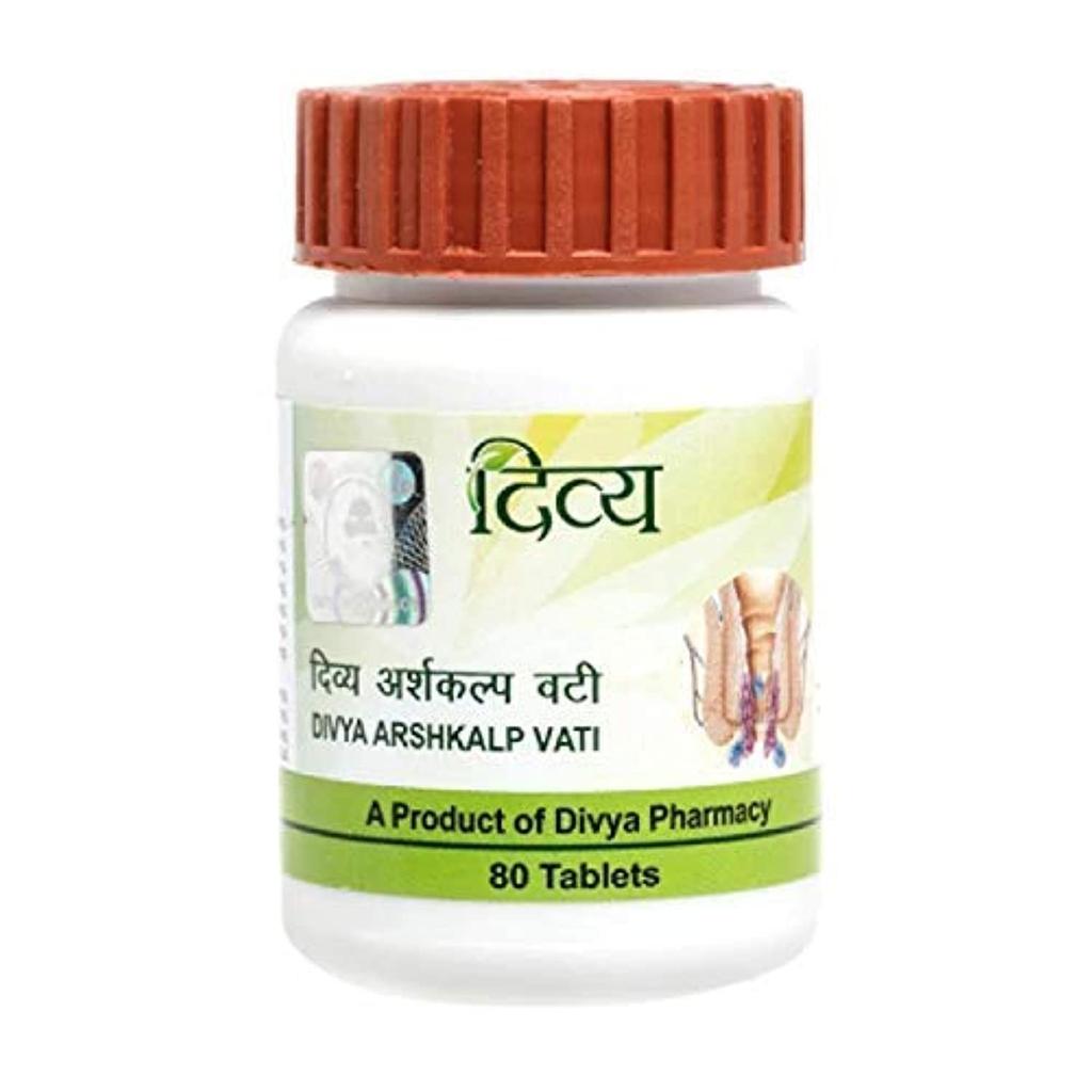Divya Arshkalp Vati Tablets Pack Of 2 For Digestive Support And Comfort Care Herbal Supplement 80 Tablets Each Pack