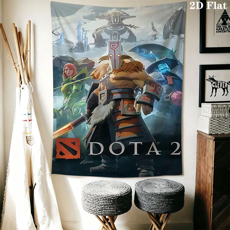 DOTA 2 Wall Hanging Printed Fabric Blanket Decorative Tapestries for Bedroom Living Room Home Decor
