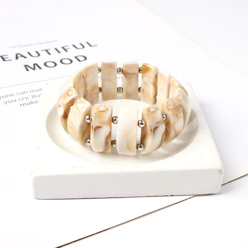 Bracelet Acrylique Mode pour Femmes Style Ethnique Bracelet Perles Bouddha Bracelet Acrylique pour Femmes Bijoux 25