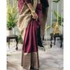Neue königliche Kollektion - Weicher Litschi-Seiden-Jacquard-Saree