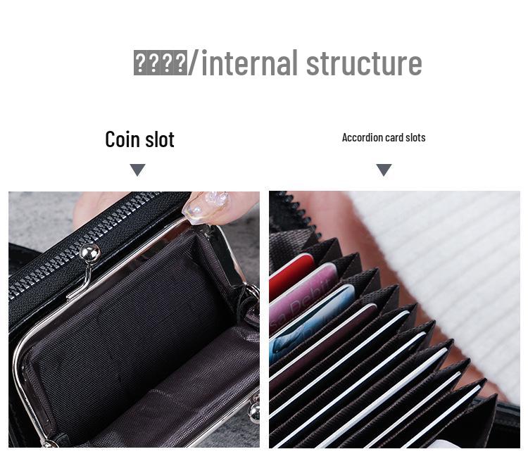 Women's Large Capacity Wristlet Wallet with Card Holder and Money Clip